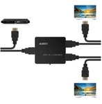 Lot Of 2 Aukey Way Hdmi Splitter Ha-h01 Supports 1080p And 3d. Fixed Price $15.99.