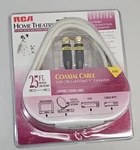 Rca 25' Coaxial Cable Video Unopened Package T25c "f" Connectors. Fixed Price $12.50.