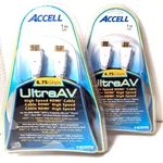 Accell Ultraav 3ft Hdmi Video Cable 6.75 Gbps High Speed White 24k Gold Lot Of 2. Fixed Price $45.00.