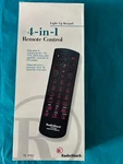 Nib Radio Shack 4-in-1 Remote Control W/light- Up Keypad Plus Channel # 15-1992. Fixed Price $29.99.