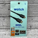 Onn. Premium Hdmi Cable 4ft 4k Ultra Hd Hdr. Fixed Price $5.49.