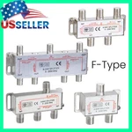 4-way F-type Coax Cable Splitter Balanced Digital Tv Antenna Satellite Adapter. Fixed Price $10.99.