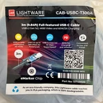Lightware Cab-usbc-t300a 3m Usb-c Pro Av Cable 4k60 10gbps 60w Emarker. Fixed Price $39.97.
