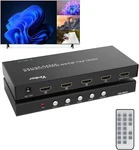 New - Yinker Hdmi Multi-viewer 4x1, Quad Switcher 4 In 1 Out, Supports Di. Fixed Price $50.00.