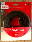 Rca Coax Rg6 Cable 12ft For Tv Hdtv Or A/v Receiver Vh612r New Sealed. Fixed Price $4.95.