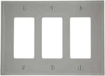 Leviton Pj263-gy 3-gang Decora/gfci Wallplate, Midway Size, Gray. Fixed Price $12.90.
