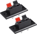 Uxcell 2pcs 2 Way Jack Socket Spring Push Release Connector Speaker 2, Black. Fixed Price $10.99.