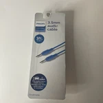 Philips Auxiliary Cable 3.5mm Basic 3ft Audio Blue - New. Fixed Price $6.00.
