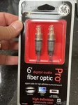 New Ge Ultra Pro Digital Hd Audio 6' Fiber Optic Cable #37618 With Free Ship. Fixed Price $14.90.