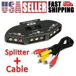 Av Composite Rca Selector Box Switch Splitter W/ Cable Cord Plug Fosmon 3 Port. Fixed Price $9.59.