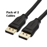 2 Pack Amazon Basics 10ft Displayport 1.4 Cable 8k 60hz Uhd 3d Hdr. Fixed Price $13.99.