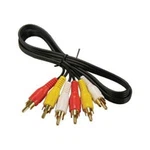 Thin 3ft Short Triple Rca Audio/video,a/v Av Yellow/red/white Tv/vcr/dvd Cable. Fixed Price $8.99.