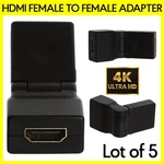 5 Pack Hdmi 2.0 Female To Coupler Cable Extender Swivel Type Adapter. Fixed Price $26.49.