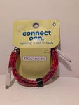 Braided Red 6 Ft Apple To Usb- C Cable Connect Onn For Devices New. Fixed Price $6.87.