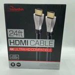 Rocketfish 24ft Hdmi Cable 4k Ultra Hd Compatible New In Open Box. Fixed Price $49.99.