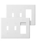 Bates Combination Wall Plate, 2 Pack, Double 6.78" X 4.88, White. Fixed Price $10.99.