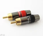50pcs Monster Gold Plated Brass Rca Male Plug Soldering 8mm Cable Amp Connector. Fixed Price $60.53.