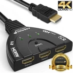 Fosmon 3x1 3 Port 4k Uhd Hd Tv 3d Compact Hdmi Switch Hub Splitter Adapter. Fixed Price $15.99.