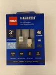 Audiovox Dh3thf 3' Thin 4k Hdmi Cable. Fixed Price $14.44.