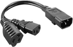 C14 To C13 Nema 5-15r Y Splitter Power Cord Iec 320 Power.... Fixed Price $13.04.