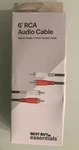 6ft Rca Composite Stereo Audio Av Cable White, Red - New Open Box. Fixed Price $5.99.