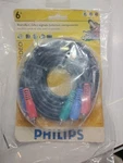 New Philips Component Video Cable 6 Foot 3 Vid Red Blue Green Fast Shipping. Fixed Price $6.99.