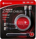 Member's Mark 2 Pack 9 Ft Hdmi Cables *new. Fixed Price $9.99.