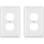 (2 Pack) One Gang Duplex Receptacle Cover Plates, Electrical Outlet Cover,.... Fixed Price $8.99.