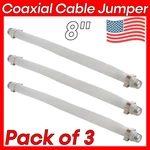 3 Pcs 8" Coaxial F Type Jumper To Flat Coax Cable Coupler For Doors Windows. Fixed Price $12.09.