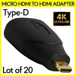 20pcs Micro Hdmi Type D Male To A Female Adapter Connector Converter. Fixed Price $54.99.