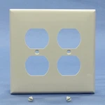 Leviton Pj82-t Light Almond 2-gang Duplex Outlet Unbreakable Midway Wallplate. Fixed Price $2.03.