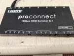 Proconnect Sw-414k Ultrahd Hdmi Switcher 4x1 Unit Only !. Fixed Price $38.95.