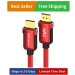 Silkland 4k Hdmi Arc Cable For Soundbar, 60hz 2.0 6.6 Feet, Red. Fixed Price $9.78.