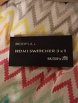 Roofull 3 Port 4k Hdmi Switch In 1 Out 60hz 2.0. Fixed Price $9.50.