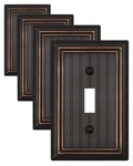 Zillsea 4-pack Aged Bronze Light Switch Covers, 1 Toggle 4pk,. Fixed Price $21.82.