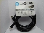 New Onn Coaxial Coax Cable F Type Jack Black 6 Ft Length Connects Components Tv. Fixed Price $9.00.