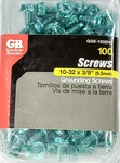 Pkg 100 - Gardner Bender Ggs-1032hc Grounding Screws 10-32 X 3/8" (9.5mm). Fixed Price $14.37.