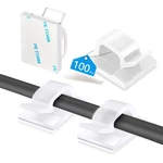 Abnii 100pcs Cable Clips, Adhesive Wire Clips Organizer Cord Small, Clear. Fixed Price $11.24.