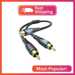 Emk Rca Splitter 2 Male To Female Extension Cable Dual Shielding Gold Plated Nyl. Fixed Price $22.43.
