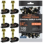 Best Connections Coaxial Cable Clips With Pre-inserted Screw. Fixed Price $34.99.