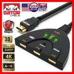 4k Hdmi 2.0 Cable Auto Switch Switcher Splitter Adapter 3 In To 1 Out Devices. Fixed Price $10.99.
