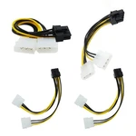 Thtrht 4 Pack 8-pin Pcie To Molex Dual 4-pin Graphic 18 Centimeters, Black. Fixed Price $12.47.