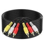 Abireiv Audio Video Rca Cable, 6ft 3rca To Composite Av Cable 6ft, Black. Fixed Price $10.64.