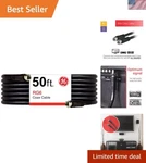 Tool-free 50ft Ge Rg6 Coaxial Cable - For Tv, Satellite, And Audio/video Devices. Fixed Price $18.99.