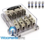 Pk Scosche Efx Blocka4 Four Agu 4 Awg In 8 Out Fuse Distribution Block + 5 Fuses. Fixed Price $19.99.