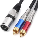 Disino Dual Rca To Xlr Male Y Splitter Patch Cable, Unbalanced 2 Rca/phono Pl.... Fixed Price $23.99.
