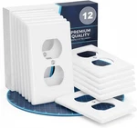 Bates- Duplex Receptacle Outlet Wall Plate, 4.5" X 2.75"/standard Size, 12 Pack,. Fixed Price $11.23.