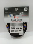 New Ge 6 Ft. Pro Quad-shield Rg6 Audio/video Coax Cable, High Def Full Hd. Fixed Price $5.00.