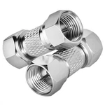 Rfadapter Male To Coax Connector, 2 Pack 75ohm F Type Rg6 2-pack, Silver. Fixed Price $11.84.