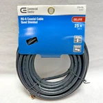 Commercial Electric 25' Rg-6 Quad Shielded Coaxial Cable F-pin Male Connectors. Fixed Price $9.00.